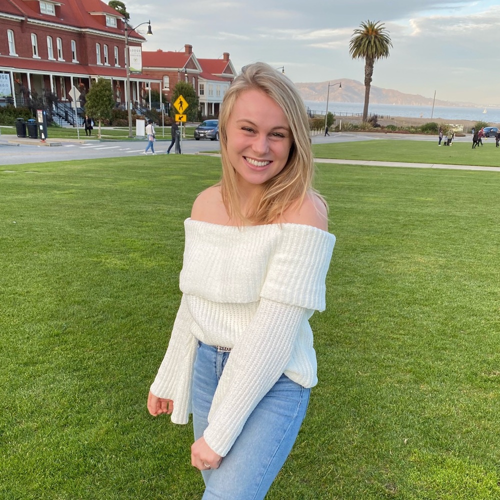 white off the shoulder chenille forever 21 sweater
